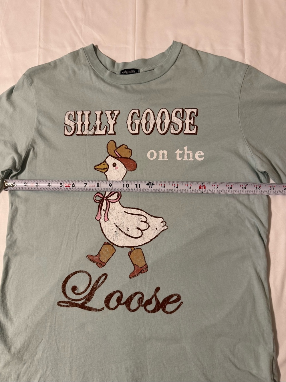 Originality “Silly Goose on the Loose" Graphic Tee - Mint - Picture 8 of 12